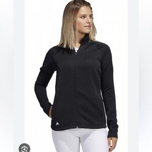 Women’s Addidas Golf Jacket. Textured Black. Medium.